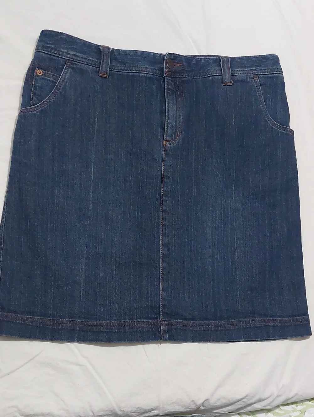 Eddie Bauer Dark Blue Denim Mini Skirt - Picture 1 of 6